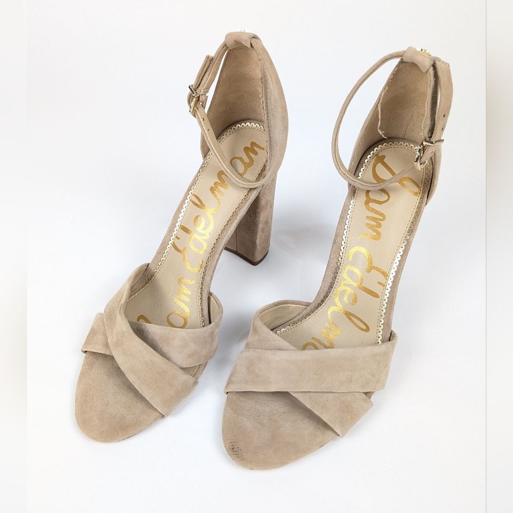Sam Edelman Tan Ankle Strap Heels